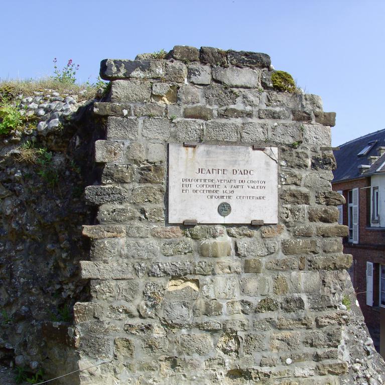 Plaque indiquant le passage de Jeanne d'Arc