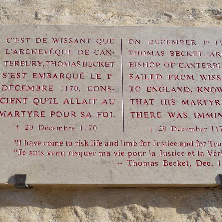 Plaque Thomas Becket
