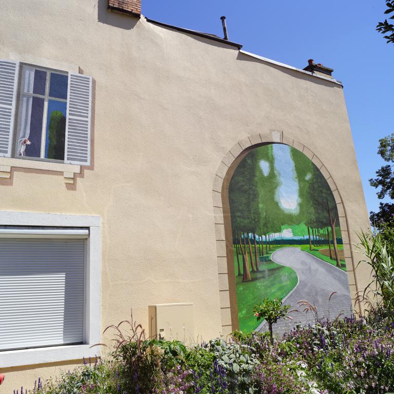 Fresque murale du peintre Andrzej Pistun