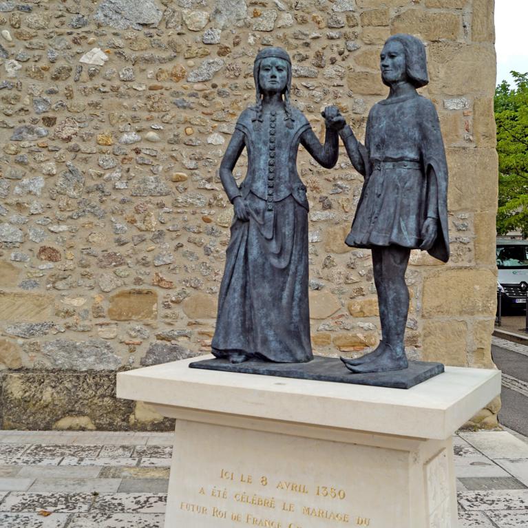 Statue Mariage de Charles V et Jeanne de Bourbon