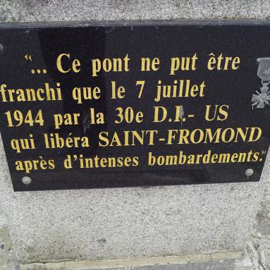 Plaque pont sur la Vire
