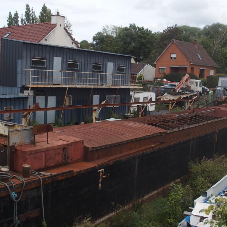 Chantier fluvial de Watten
